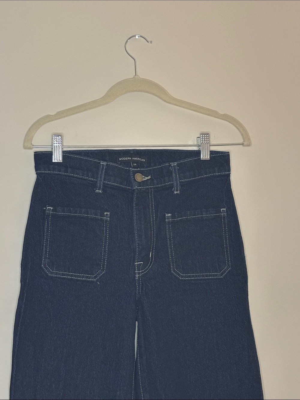 Good American Dark Blue Wide Leg Jeans - Picture 7 of 12